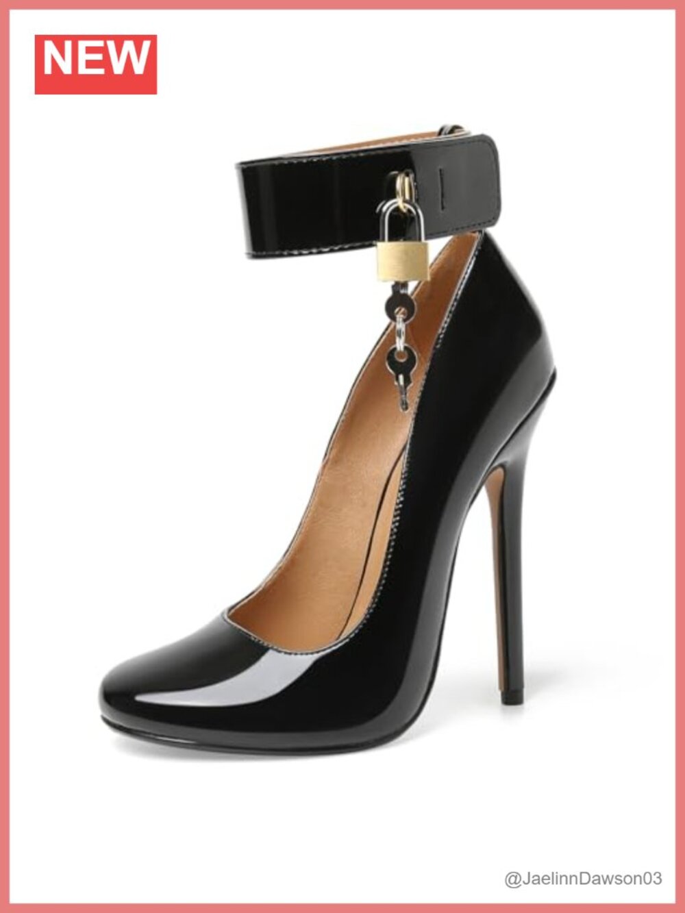 Unisex 5.5 Inch Stiletto Heels Patent Leather Pumps Round Toe Evening